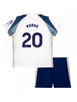 Tottenham Hotspur Mohammed Kudus #20 Replika Hemmakläder Barn 2025-26 Kortärmad (+ byxor)